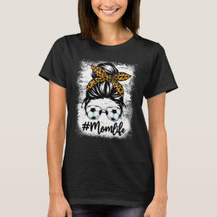 Camiseta Mamá de la vida fútbol: Las mujeres leopardo de la
