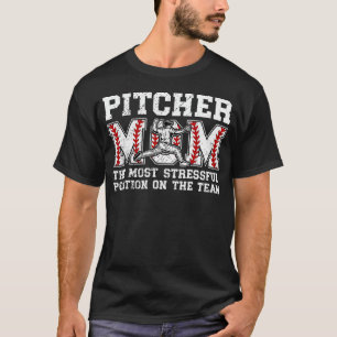 Camiseta Mamá de lanzador de béisbol Divertida mamá de un j