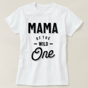 Camiseta Mamá de lo salvaje una pluma boho Primera fiesta d