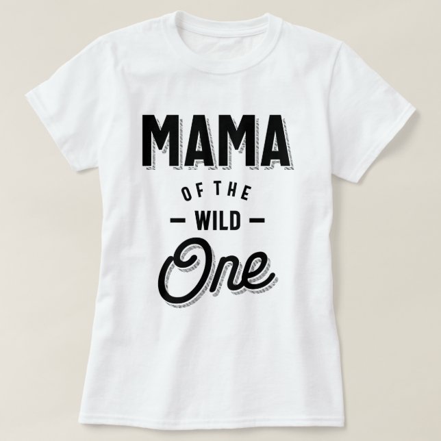 Camiseta Mamá de lo salvaje una pluma boho Primera fiesta d (Diseño del anverso)