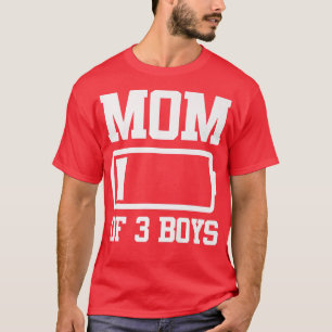 Camiseta Mamá de los 3 niños del divertido día de la madre 