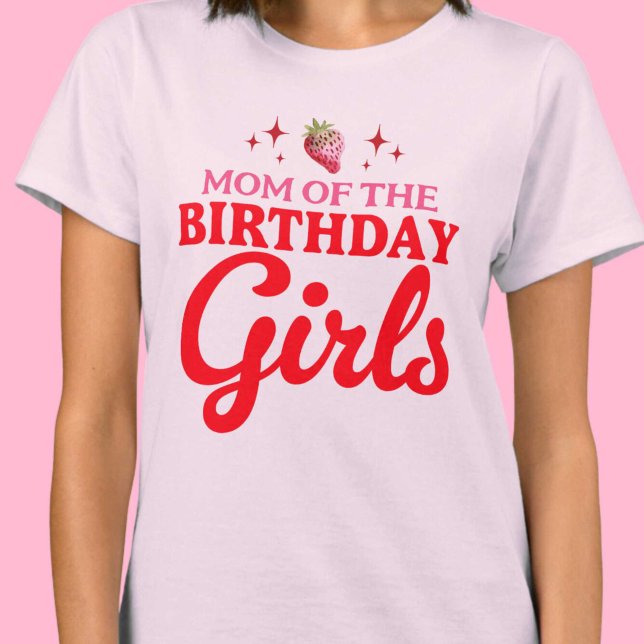 Camiseta Mamá de los Chicas de cumpleaños gemelos cumpleaño (Mom of The Birthday Girls Twins Joint Birthday T-Shirt)