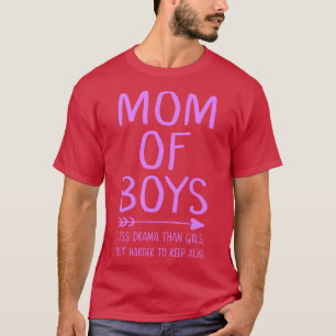 Camiseta Mamá de los chicos menos drama que los chicas pero