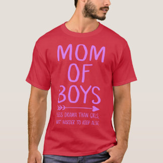 Camiseta Mamá de los chicos menos drama que los chicas pero
