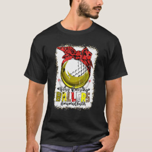 Camiseta Mamá De Los Dos Bolos Golf Ocupado Cazando Ballers