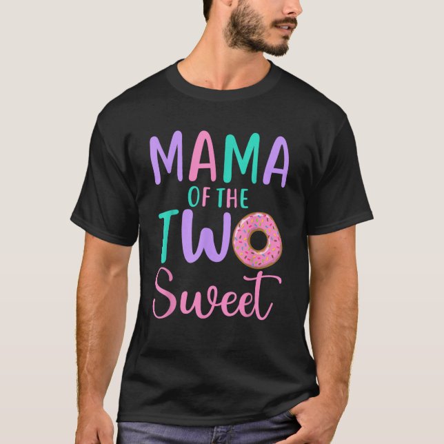 Camiseta Mamá de los dos dulces mamás Chica del segundo cum (Anverso)