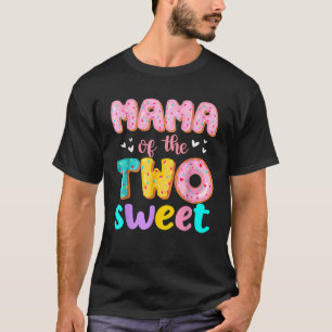 Camiseta Mamá De Los Dos Dulces Temas De La Familia Del Cum