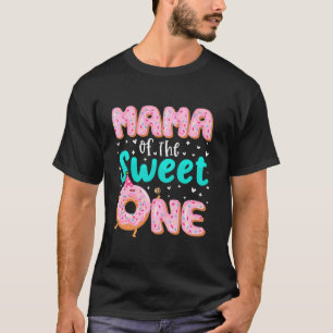 Camiseta Mamá De Los Dulces Primer Cumpleaños Donut Fam Tem