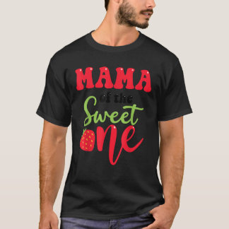 Camiseta Mamá de los dulces Un primer nacimiento de fresa