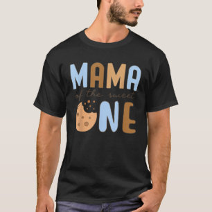 Camiseta Mamá de los dulces, una galleta y la leche primer 