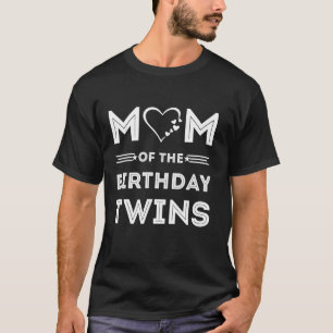 Camiseta Mamá de los gemelos de cumpleaños, esposa divertid