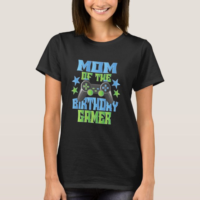 Camiseta Mamá De Los Jugadores De Cumpleaños Niños Y Chicas (Anverso)