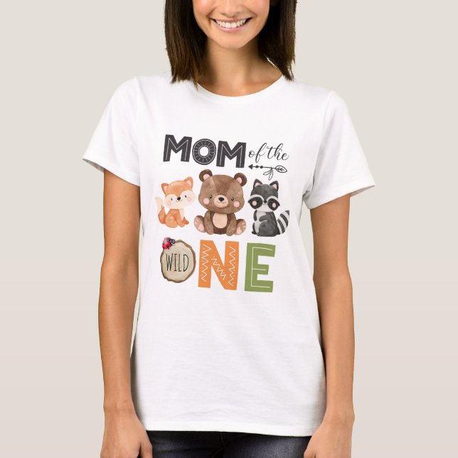 Camiseta Mamá de los salvajes Anamales Forestales Cumpleaño (Anverso)