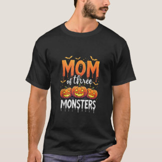 Camiseta Mamá de los tres monstruos del equipo de diseño de