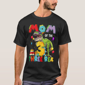 Camiseta Mamá De Los Tres Rex 3er Nacimiento Dinosaurio T R