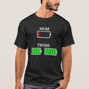 Camiseta Mamá de mellizos madre batería padres vacíos da
