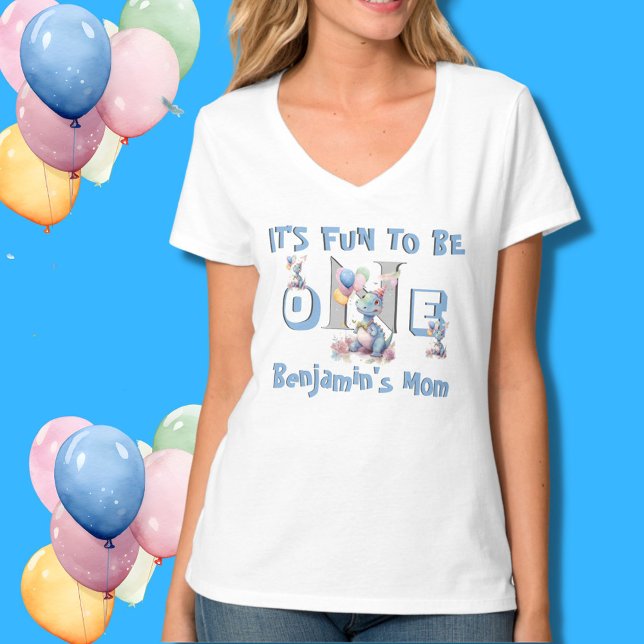 Camiseta Mamá De Niño Nombra Un Dinosaurio Cuto (Subido por el creador)