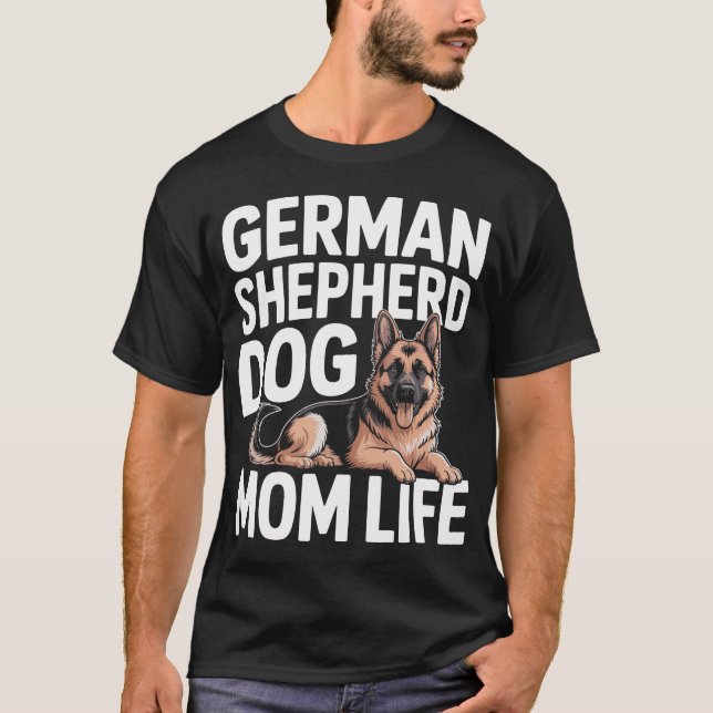 Camiseta Mamá de Pastor Alemán (Anverso)