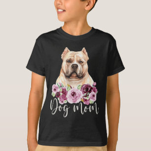 Camiseta Mamá de perro bulldog Floral Bully Mama
