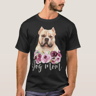 Camiseta Mamá de perro bulldog Floral Bully Mama