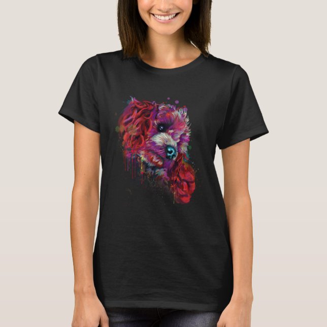 Camiseta Mamá de perro caniche  1 (Anverso)