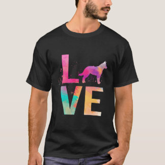 Camiseta Mamá de perro colorida obsequia a perro de ganado