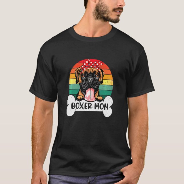 Camiseta Mamá de perro de Boxer Boxer (Anverso)