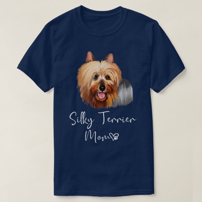 Camiseta Mamá de perro de los territorios sedosos australia (Diseño del anverso)