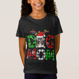 Camiseta Mamá de perro de Shih Tzu Tocó Xmas Renos de Pajam