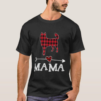 Camiseta Mamá de perro Husky Mami Siberian