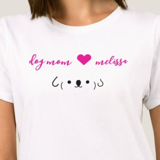 Camiseta Mamá de perro personalizada (Personalized Dog Mom T-Shirt)