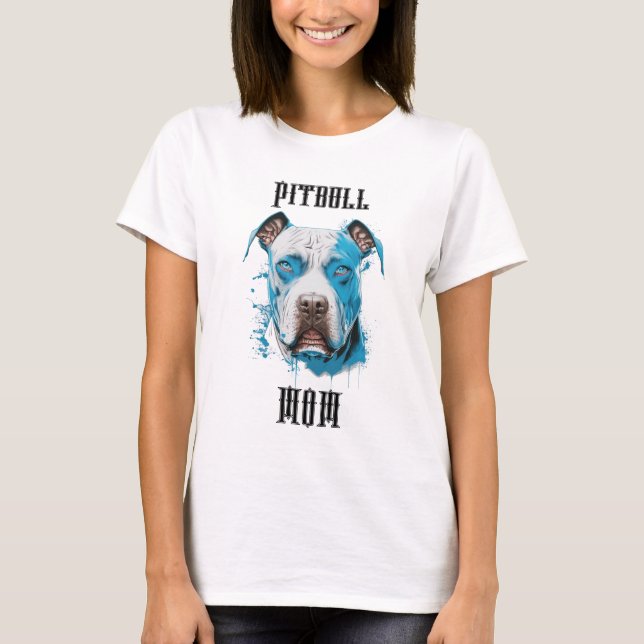 Camiseta Mamá de Pitbull personalizada (Anverso)