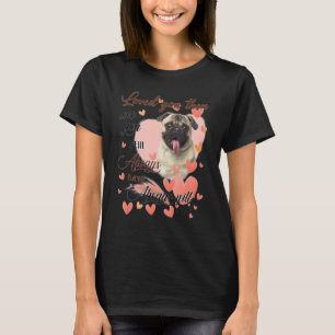 Camiseta Mamá de pug cutto corazón de perro amante del Día 
