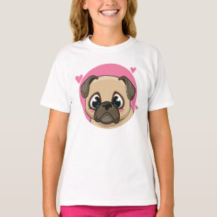 Camiseta Mamá de Pug Divertida Amante de Perros de Dibujos 