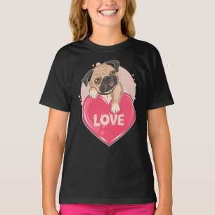 Camiseta Mamá de Pug Divertida Amante de Perros de Dibujos 