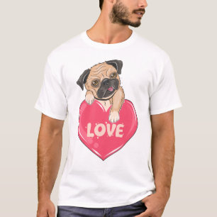 Camiseta Mamá de Pug Divertida Amante de Perros de Dibujos 