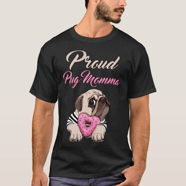 Camiseta Mamá de Pug Orgullosa Ajuste Relajado 687 (Anverso)
