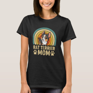Camiseta Mamá de Rat Terrier Día de la Madre Perro Chicas M