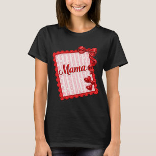 Camiseta Mama de San Valentín Estilo Bordado Mama Amor Va