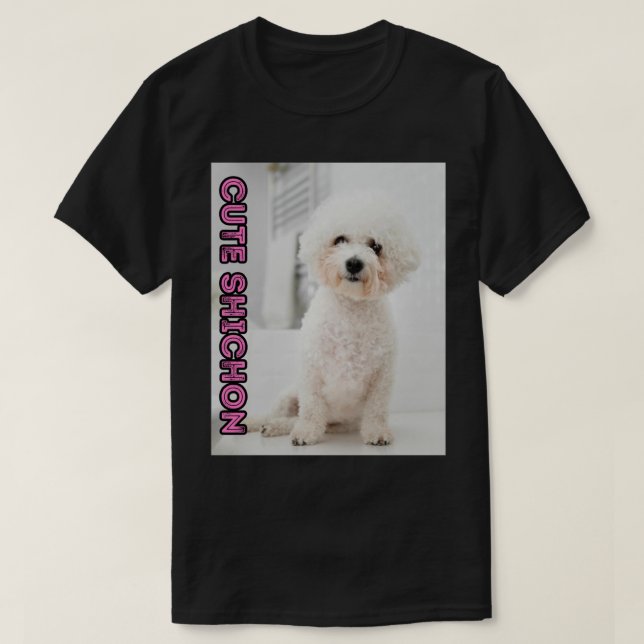 Camiseta Mamá de Shichon, amantes de los perros, perro lind (Diseño del anverso)