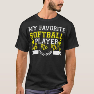 Camiseta Mamá de Softball Día de las Madres Leopardo Para