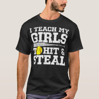 Camiseta Mamá De Softball Es Graciosa Que Enseñe A Mis Chic