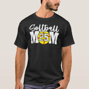Camiseta Mamá de Softball número 25