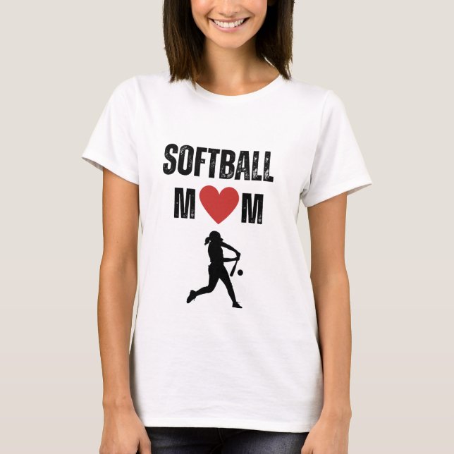 Camiseta Mamá de sóftbol (Anverso)