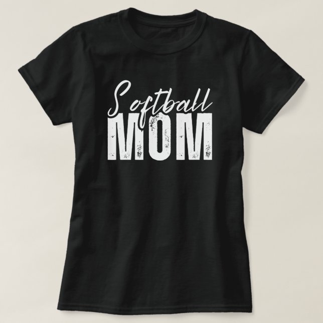 Camiseta Mamá de Softbol | Día de partida | Sofball Mama Bl (Diseño del anverso)