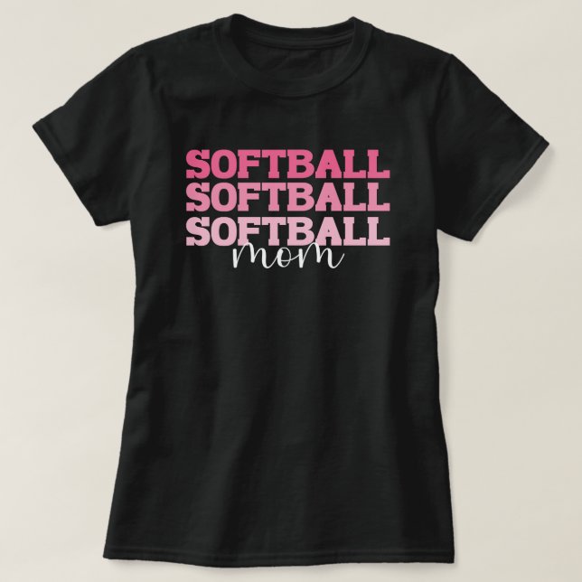 Camiseta Mamá de Softbol | Día de partida | Sofball Mama Bl (Diseño del anverso)