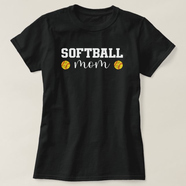 Camiseta Mamá de Softbol | Día de partida | Sofball Mama Bl (Diseño del anverso)