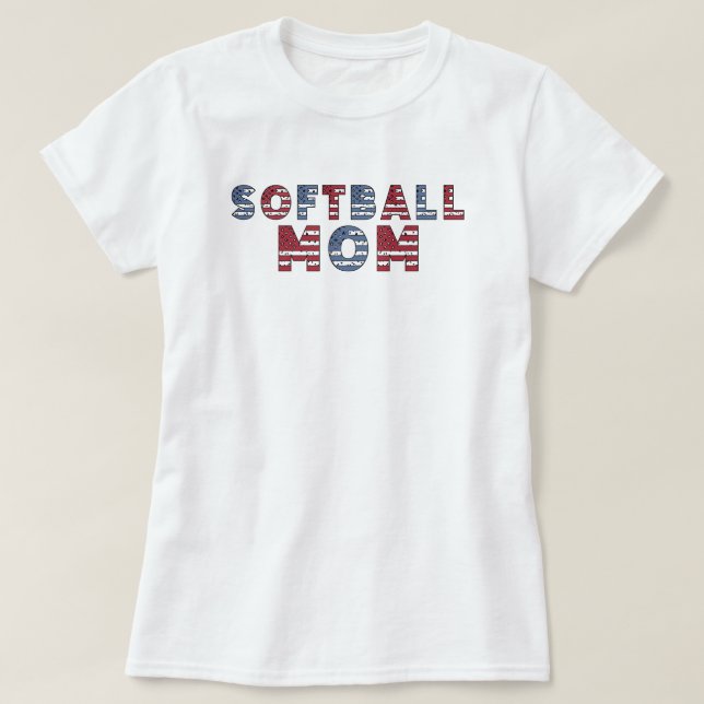 Camiseta Mamá de Softbol | Día de partida | Softbol Mama (Diseño del anverso)