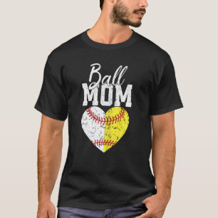 Camiseta Mamá de Softbol Femenino Para Mujeres Lanzadora Re