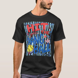 Camiseta Mamá de Softbol Golpea La Bola Maldita Lindo Capri